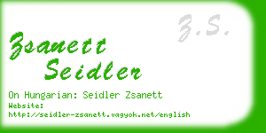 zsanett seidler business card